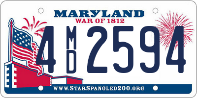 MD license plate 4MD2594