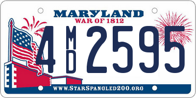 MD license plate 4MD2595