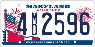 MD license plate 4MD2596