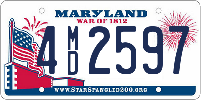 MD license plate 4MD2597