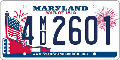 MD license plate 4MD2601