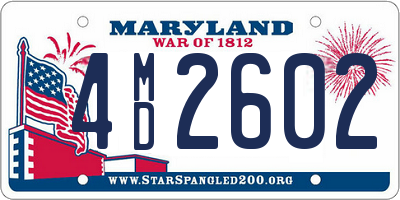 MD license plate 4MD2602