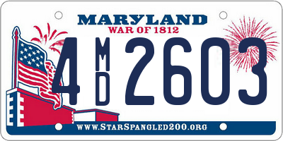 MD license plate 4MD2603