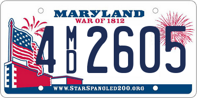 MD license plate 4MD2605