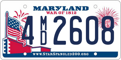 MD license plate 4MD2608