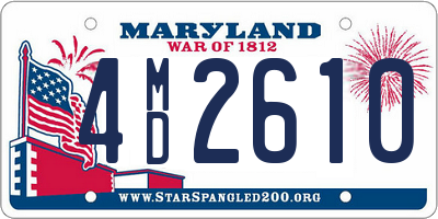 MD license plate 4MD2610