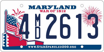 MD license plate 4MD2613