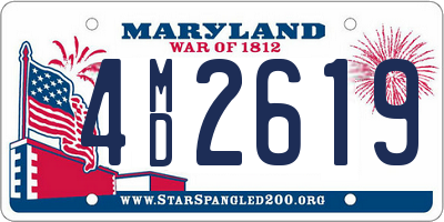 MD license plate 4MD2619