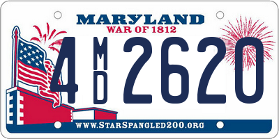 MD license plate 4MD2620