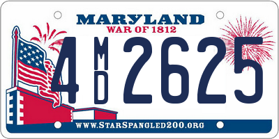 MD license plate 4MD2625