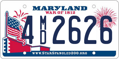 MD license plate 4MD2626