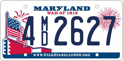 MD license plate 4MD2627