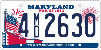 MD license plate 4MD2630