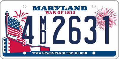 MD license plate 4MD2631