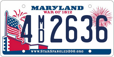 MD license plate 4MD2636