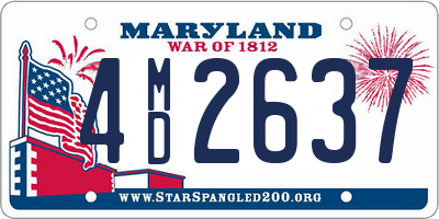 MD license plate 4MD2637