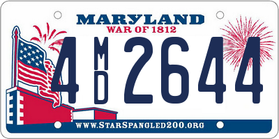 MD license plate 4MD2644