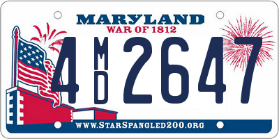 MD license plate 4MD2647