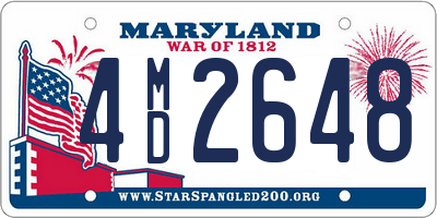 MD license plate 4MD2648