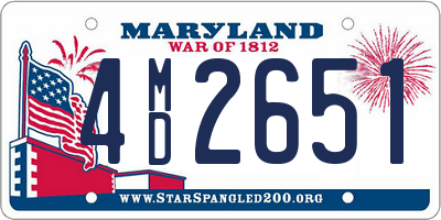 MD license plate 4MD2651