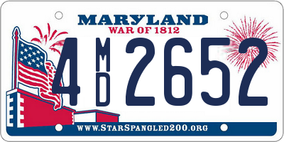 MD license plate 4MD2652