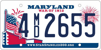 MD license plate 4MD2655