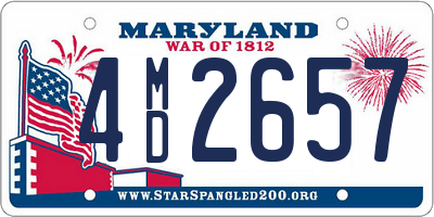 MD license plate 4MD2657