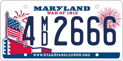 MD license plate 4MD2666