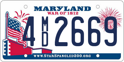 MD license plate 4MD2669