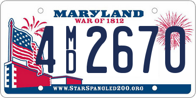 MD license plate 4MD2670