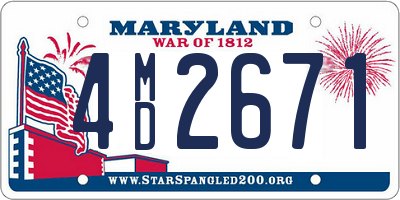 MD license plate 4MD2671