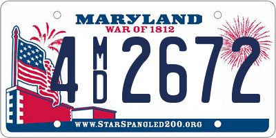 MD license plate 4MD2672