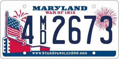 MD license plate 4MD2673