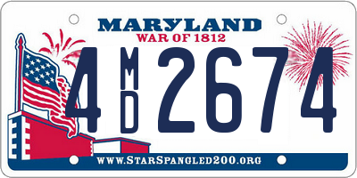 MD license plate 4MD2674