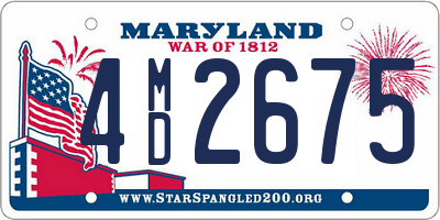 MD license plate 4MD2675