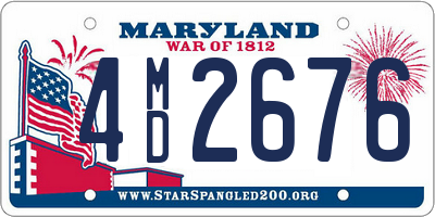 MD license plate 4MD2676