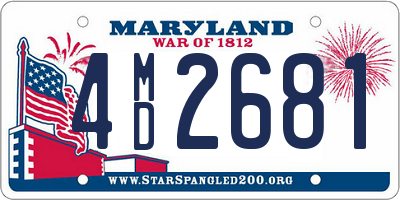 MD license plate 4MD2681