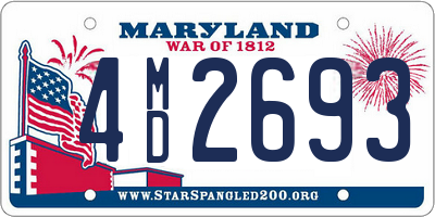 MD license plate 4MD2693