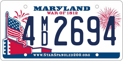 MD license plate 4MD2694