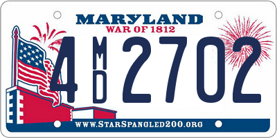 MD license plate 4MD2702