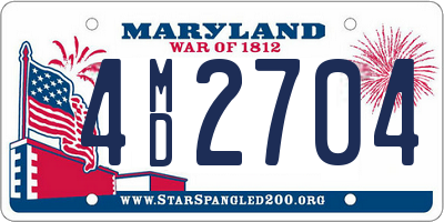 MD license plate 4MD2704