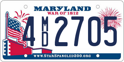 MD license plate 4MD2705