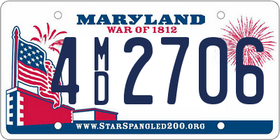 MD license plate 4MD2706