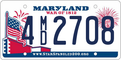 MD license plate 4MD2708