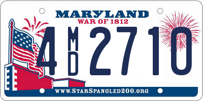 MD license plate 4MD2710