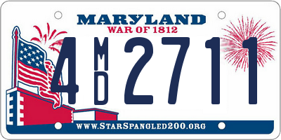 MD license plate 4MD2711