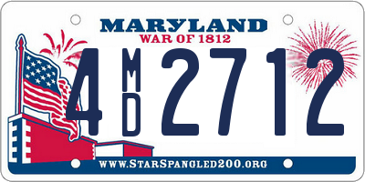 MD license plate 4MD2712