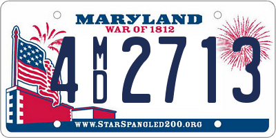 MD license plate 4MD2713