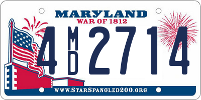 MD license plate 4MD2714