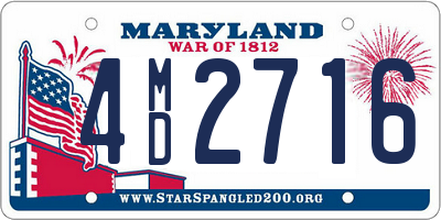 MD license plate 4MD2716